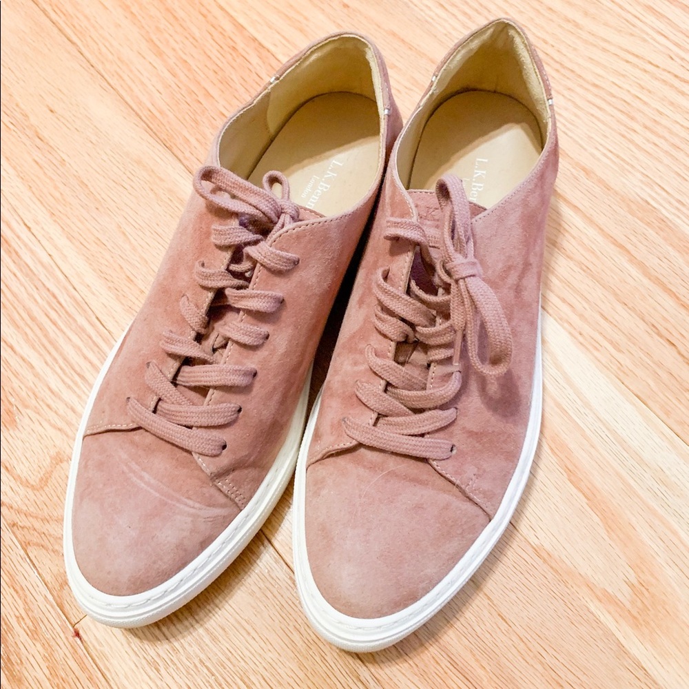 LK Bennett Pink Suede Sneakers
